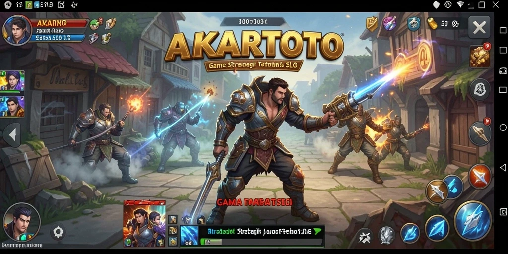 Tampilan aksi strategis dalam gameplay AKARTOTO yang seru.
