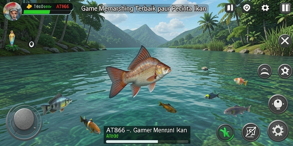 Tangkapan ikan besar dalam gameplay AT866 yang menarik.