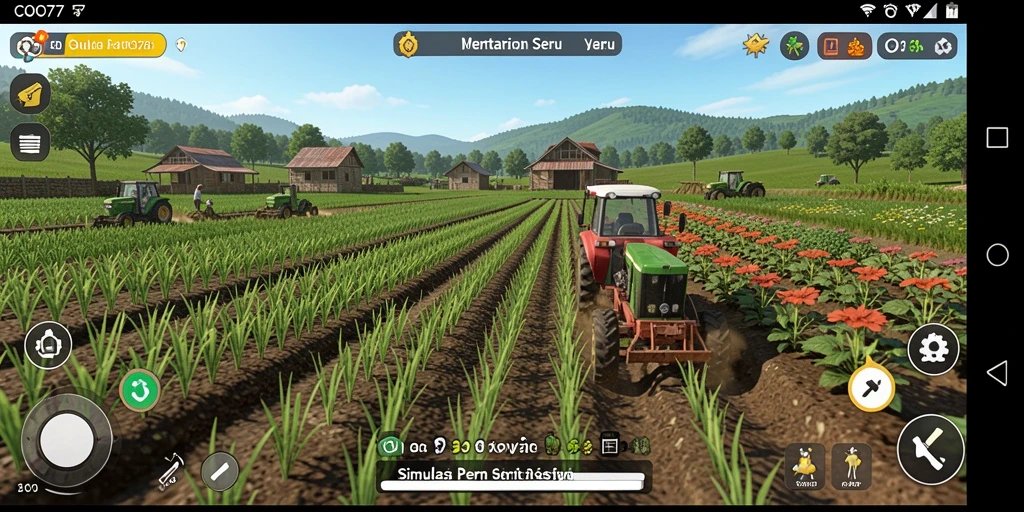 Tampilan gameplay COO77 yang memukau dan menenangkan saat bertani.