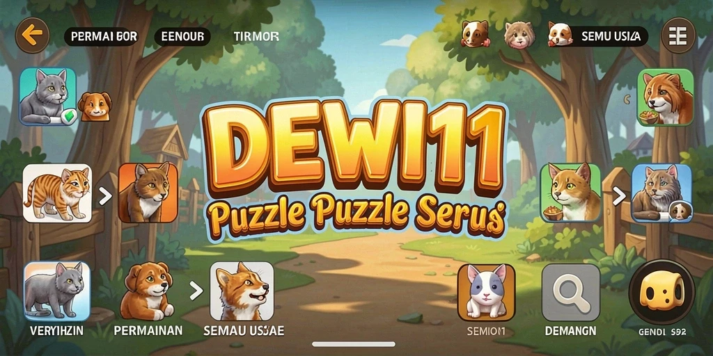 Screenshot gameplay DEWI11 yang menunjukkan tantangan puzzle seru.