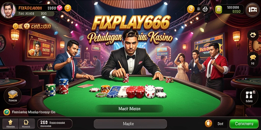 Tampilan gameplay FIXPLAY666 yang menarik dan penuh aksi kasino.