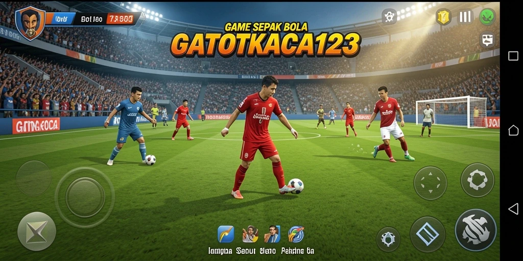Tampilan menarik dari gameplay GATOTKACA123 yang penuh aksi sepak bola.