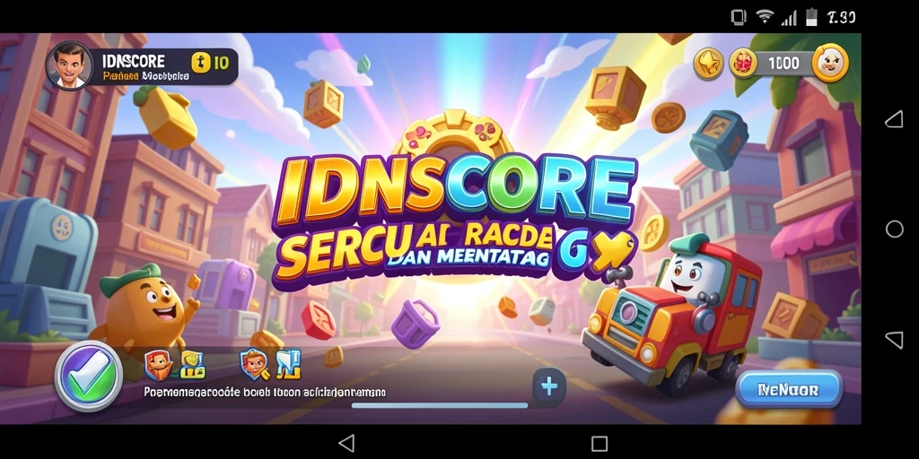 Tampilan gameplay seru dalam IDNSCORE dengan berbagai tantangan.
