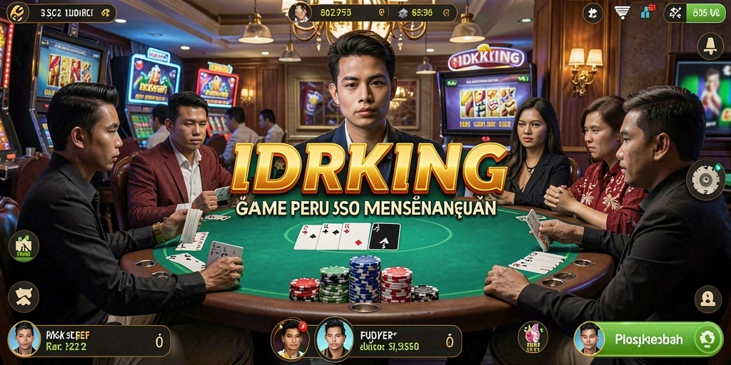 Tampilan screenshot IDRKING menampilkan suasana permainan Poker yang seru.