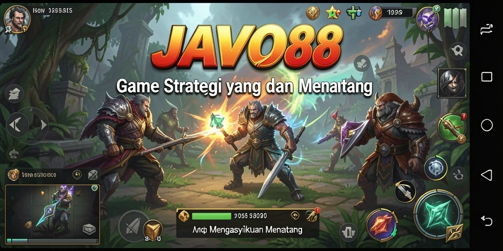Tampilan gameplay <strong>JAVO88</strong> dengan aksi strategi yang mendebarkan.