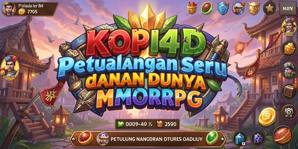 Tangkapan layar dari gameplay KOPI4D yang menampilkan aksi pertarungan dan eksplorasi dunia MMORPG.