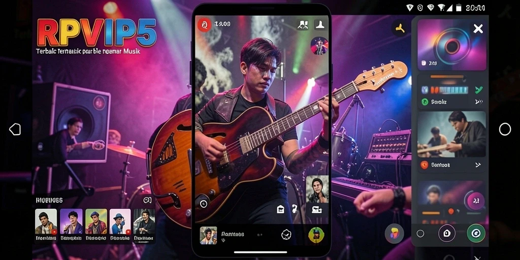 Screenshot gameplay RPVIP5 menampilkan aksi seru saat bermain musik.