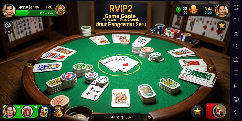 Tampilan gameplay Gaple yang seru dan interaktif di RVIP2.