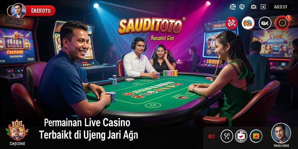 Tampilan gameplay Live Casino yang imersif dan interaktif.