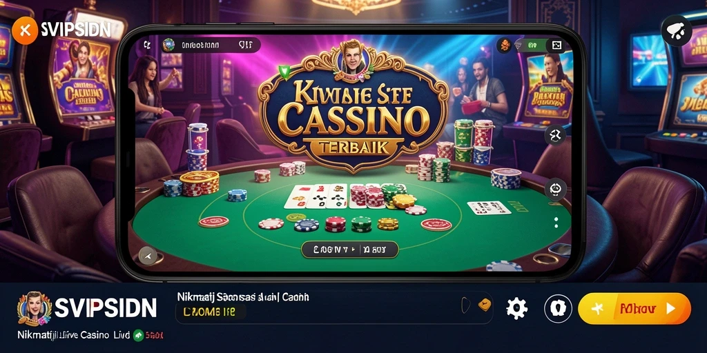Screenshot gameplay SVIPSIDN memperlihatkan dealer live dan aksi permainan yang seru.