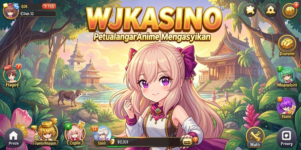 Tampilan gameplay menarik dari WJKASINO dengan karakter Anime.